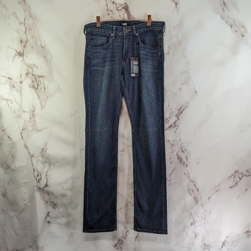 Paige Jeans Mens 29 X 32 Federal Slim Straight Stretch Denim Dark Wash Rand
